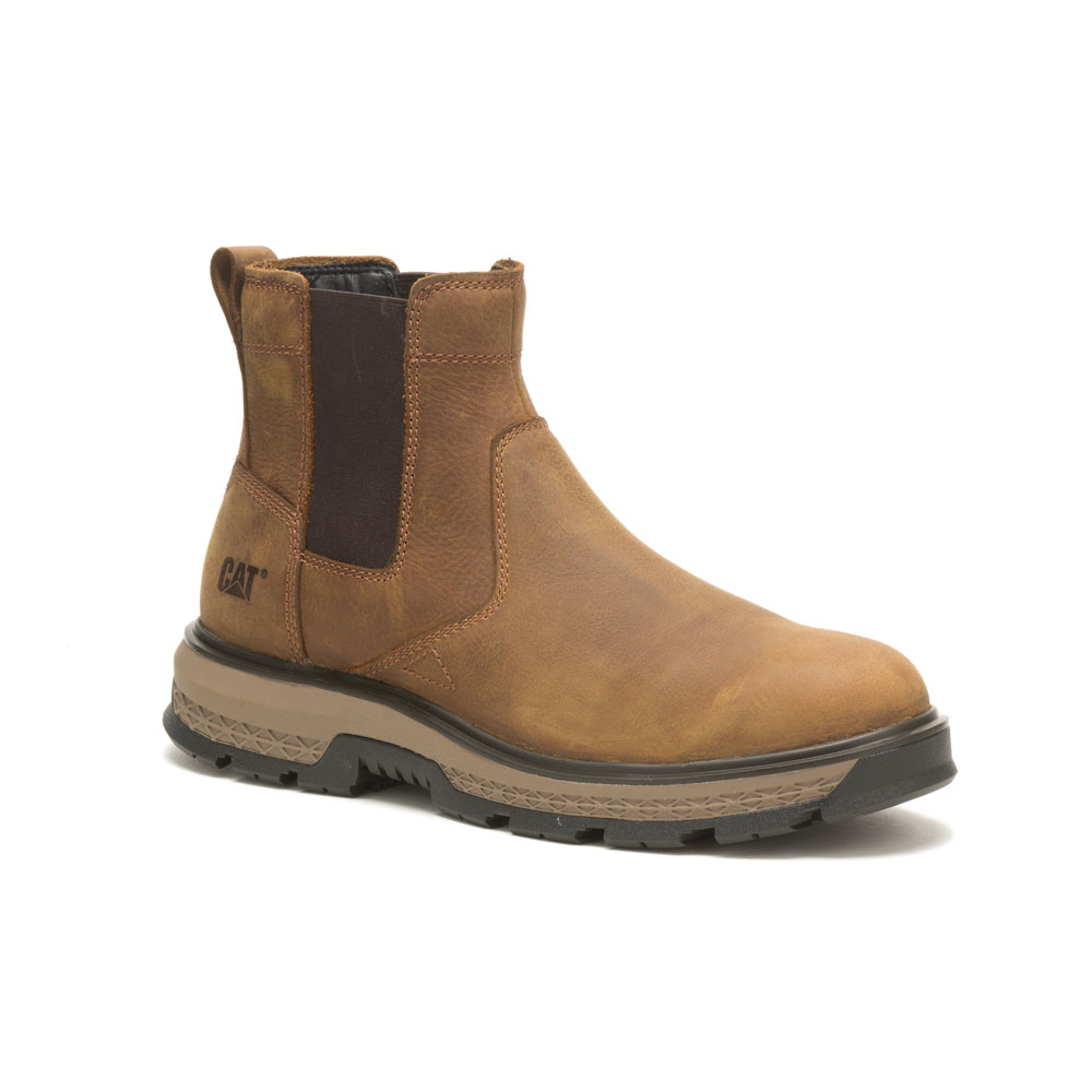 Botas De Seguridad Caterpillar Exposition Chelsea / Astm/Soft Puntera Hombre Marrones | Argentina-RW