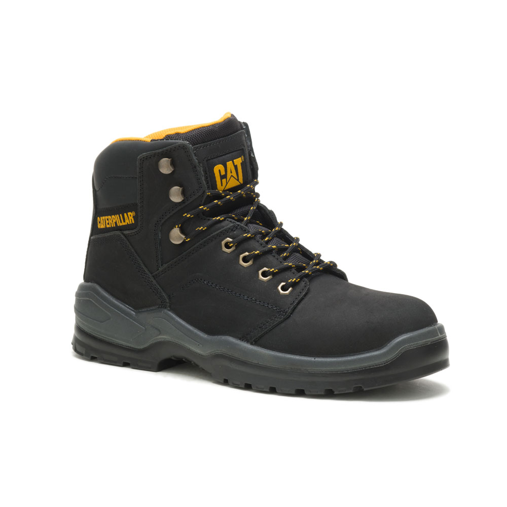 Botas De Seguridad Caterpillar Striver Astm Hombre Negras | Argentina-HYSUN9073