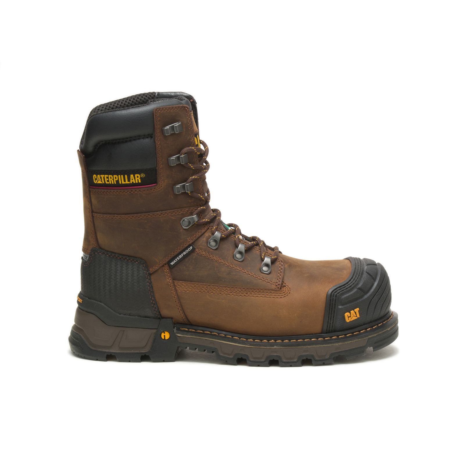 Botas De Trabajo Caterpillar Excavator Xl 8" Wp Tx Ct Csa Hombre Marrones Oscuro | Argentina-JMIUC35