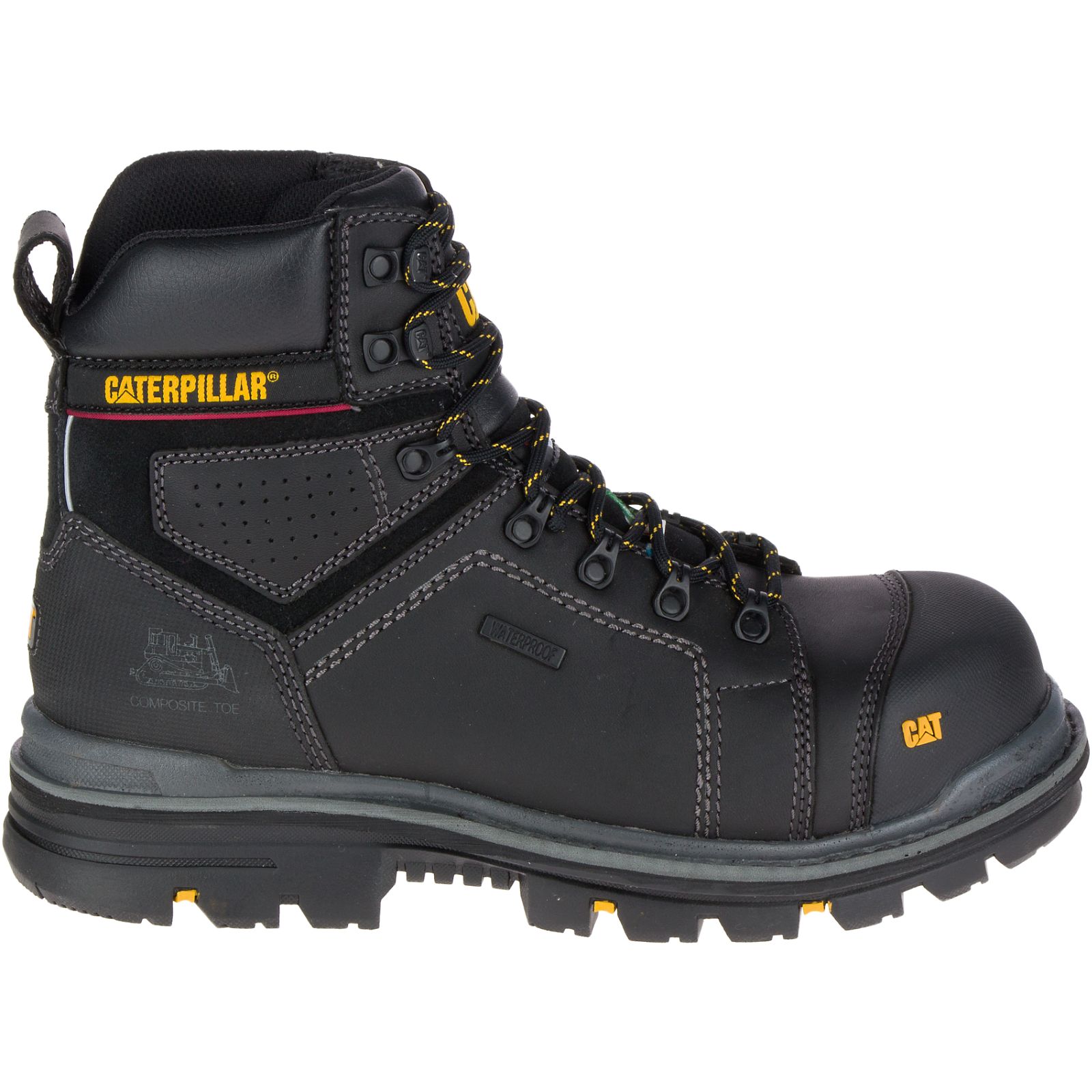 Botas De Trabajo Caterpillar Hauler 6" Impermeables Composite Puntera Hombre Negras | Argentina-NXTS