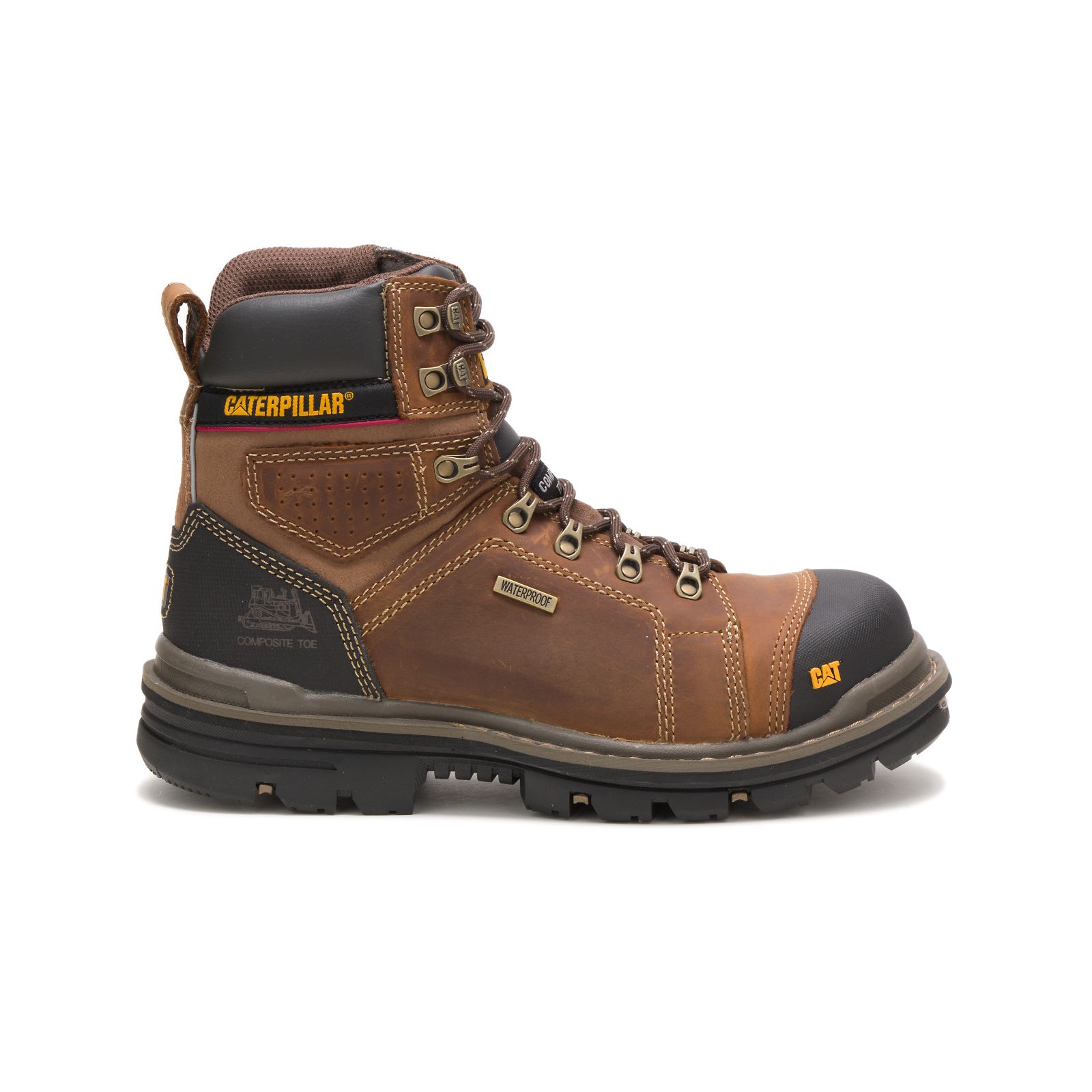 Botas De Trabajo Caterpillar Hauler 6" Impermeables Composite Puntera Hombre Beige Oscuro | Argentin