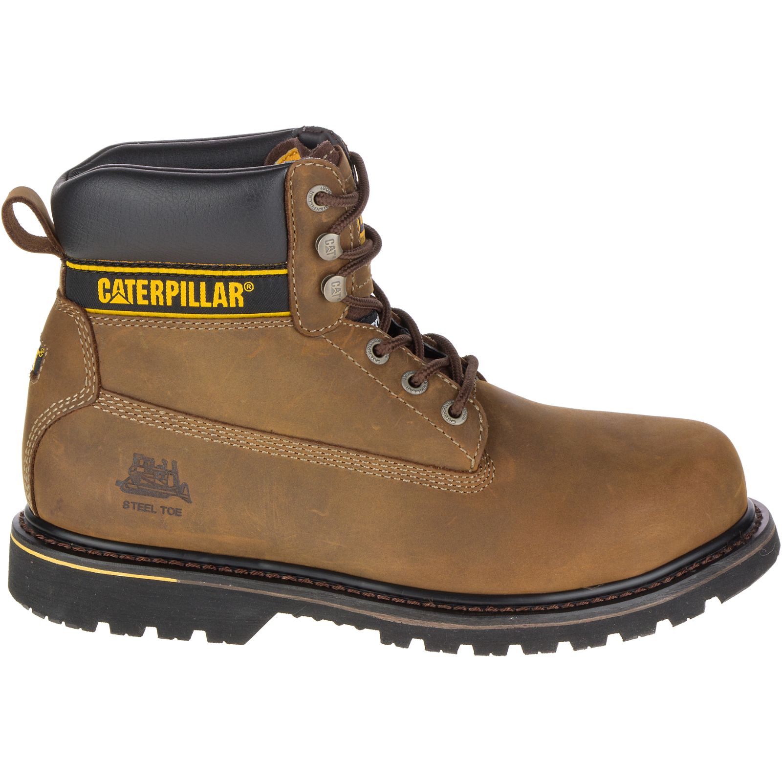 Botas De Trabajo Caterpillar Holton Steel Puntera S3 Hro Src Hombre Marrones Oscuro | Argentina-IEDF