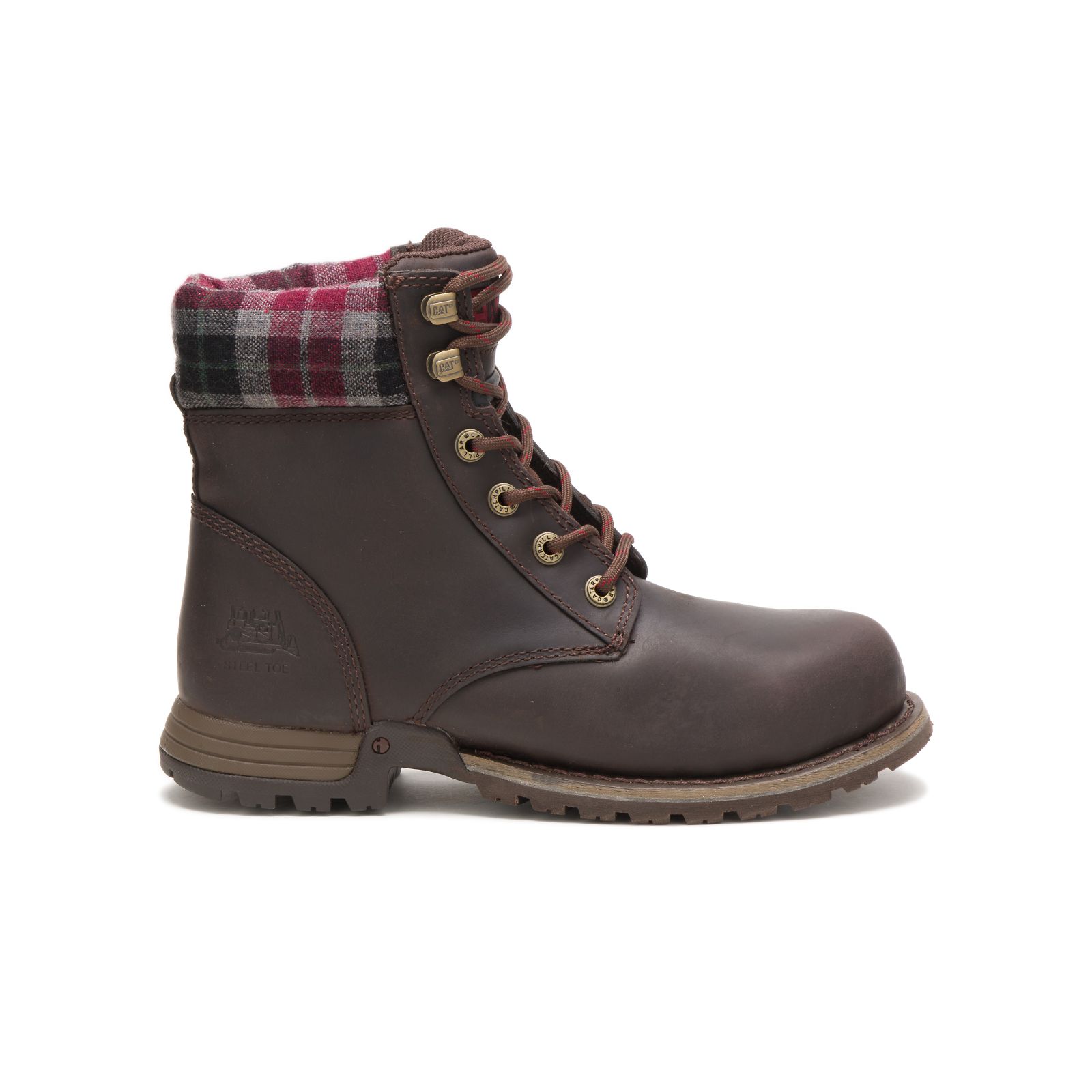 Botas De Trabajo Caterpillar Kenzie Steel Puntera Mujer Chocolate | Argentina-HPUDR4560