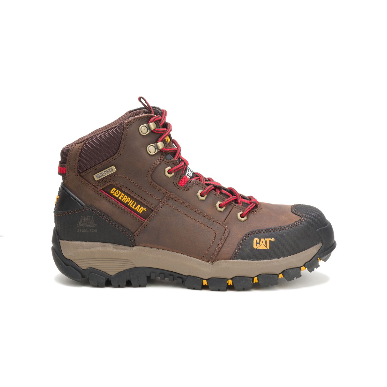 Botas De Trabajo Caterpillar Navigator Mid Impermeables Steel Puntera Hombre Marrones | Argentina-TO