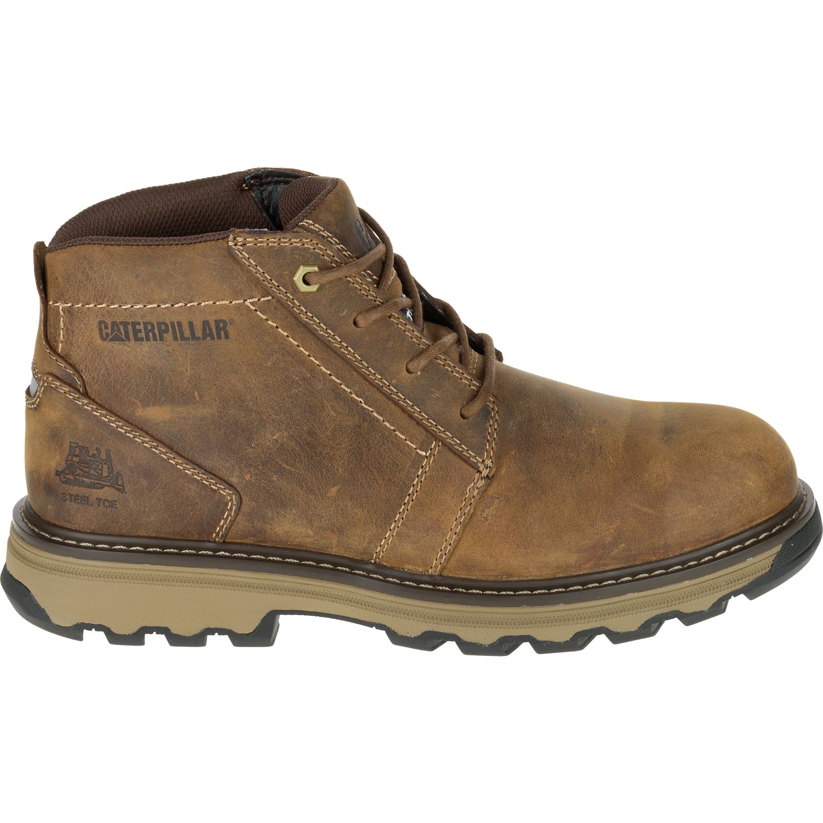 Botas De Trabajo Caterpillar Parker Steel Puntera S1p Hrc Sra Hombre Beige Oscuro | Argentina-INATB6