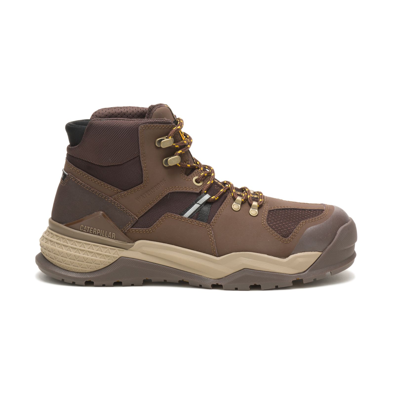 Botas De Trabajo Caterpillar Provoke Mid Impermeables Alloy Puntera Hombre Chocolate | Argentina-CUV