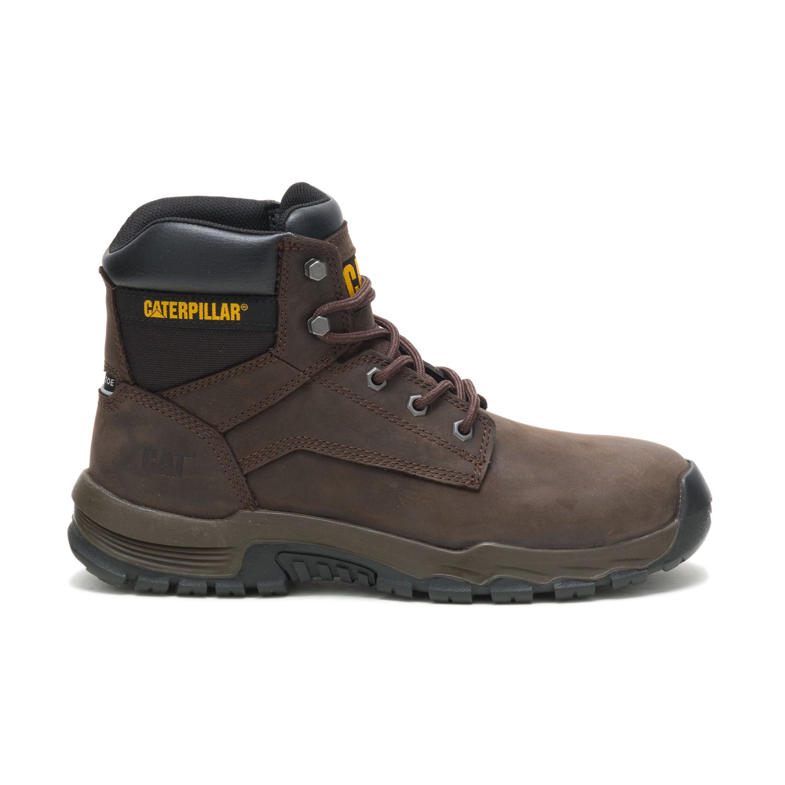 Botas De Trabajo Caterpillar Upholder Impermeables Steel Puntera Hombre Chocolate Oscuro | Argentina