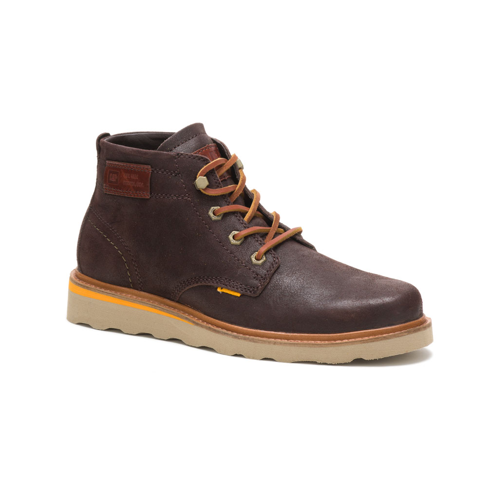 Bototos Caterpillar Jackson Mid Hombre Negras Cafe | Argentina-GLUHT4768