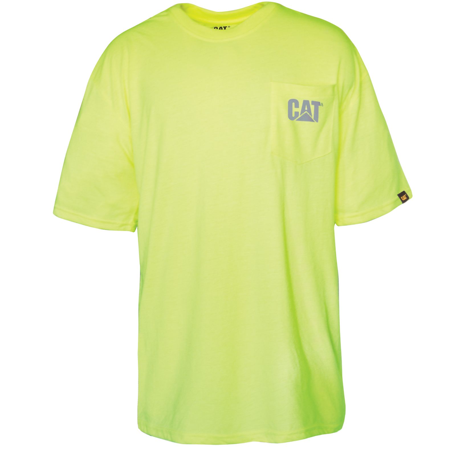 Camisetas Caterpillar Hi-vis Trademark Pocket Hombre Amarillo | Argentina-AURZF6814