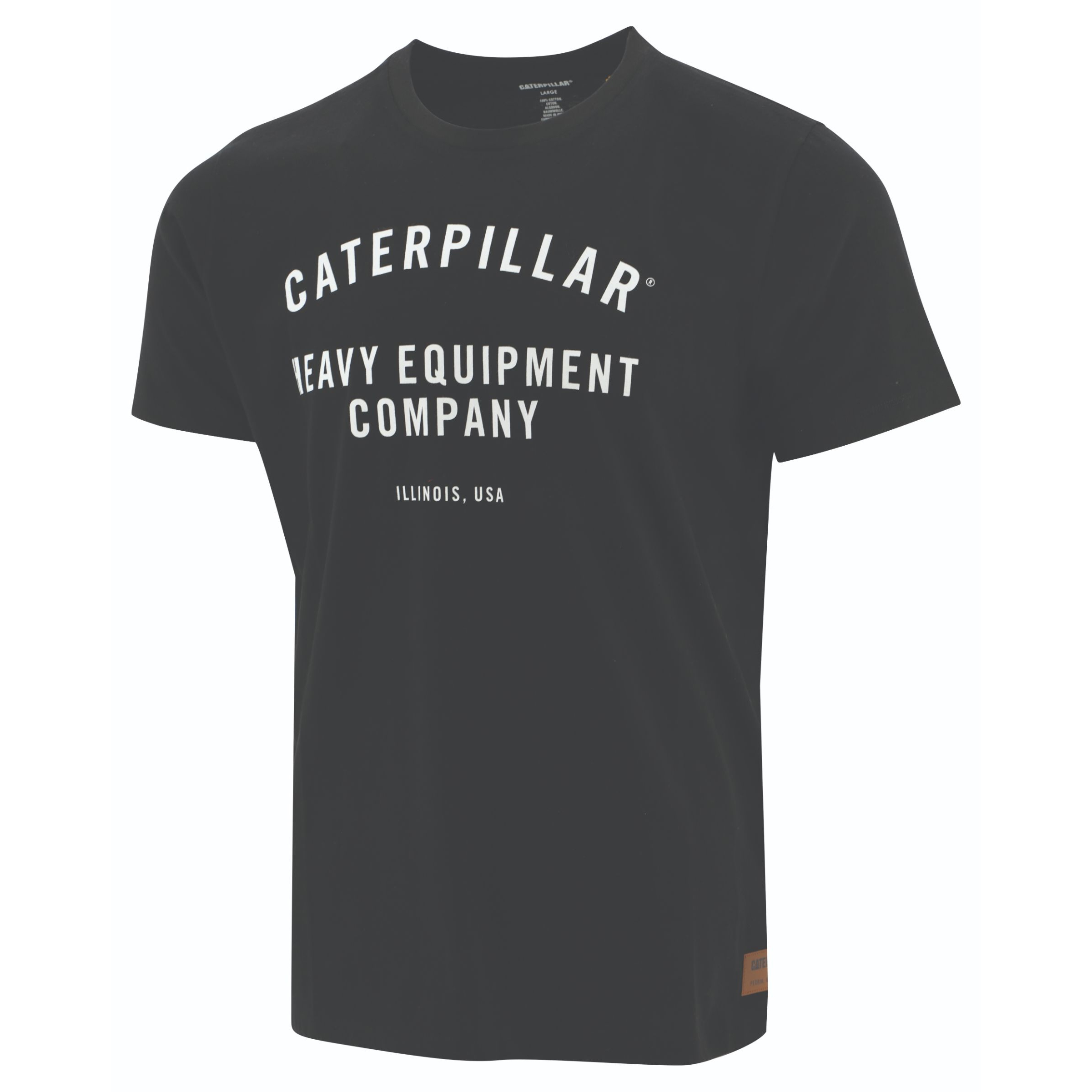 Camisetas Caterpillar Trabajo Hec Hombre Negras | Argentina-GNLDE0689