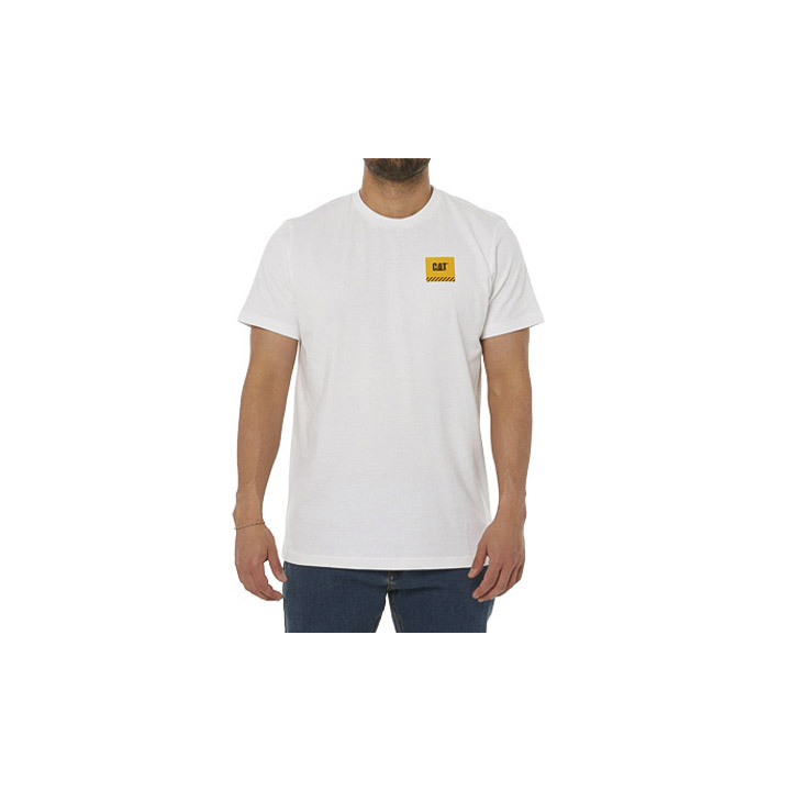 Camisetas Caterpillar Trabajo Restricted Hombre Blancas | Argentina-XIFED7593