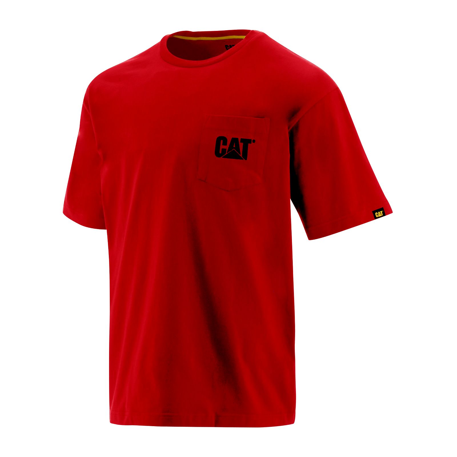 Camisetas Caterpillar Trademark Pocket Hombre Rojas | Argentina-BQFUS5620