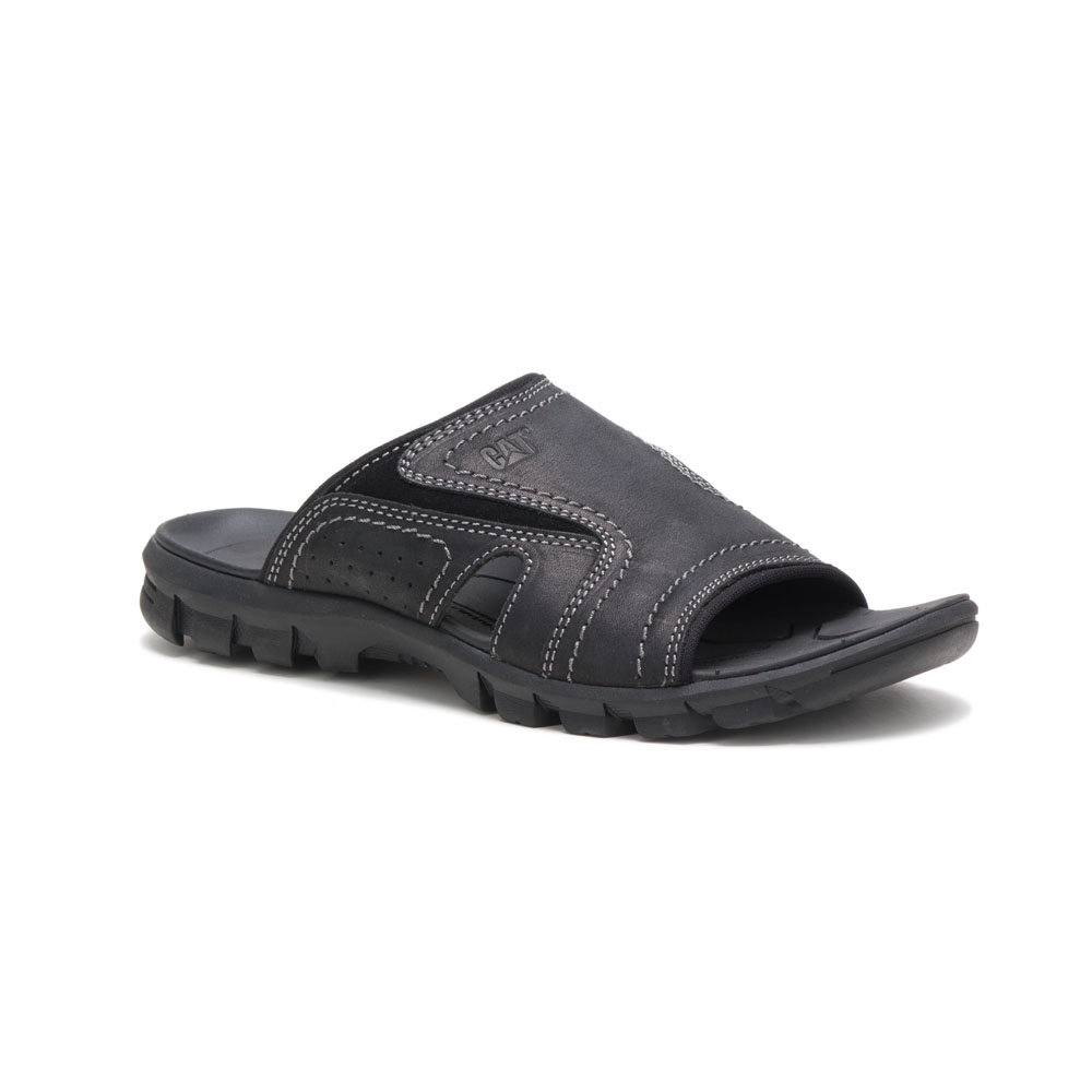 Sandalias Caterpillar Indigo Pak Hombre Negras | Argentina-HBWSC3905