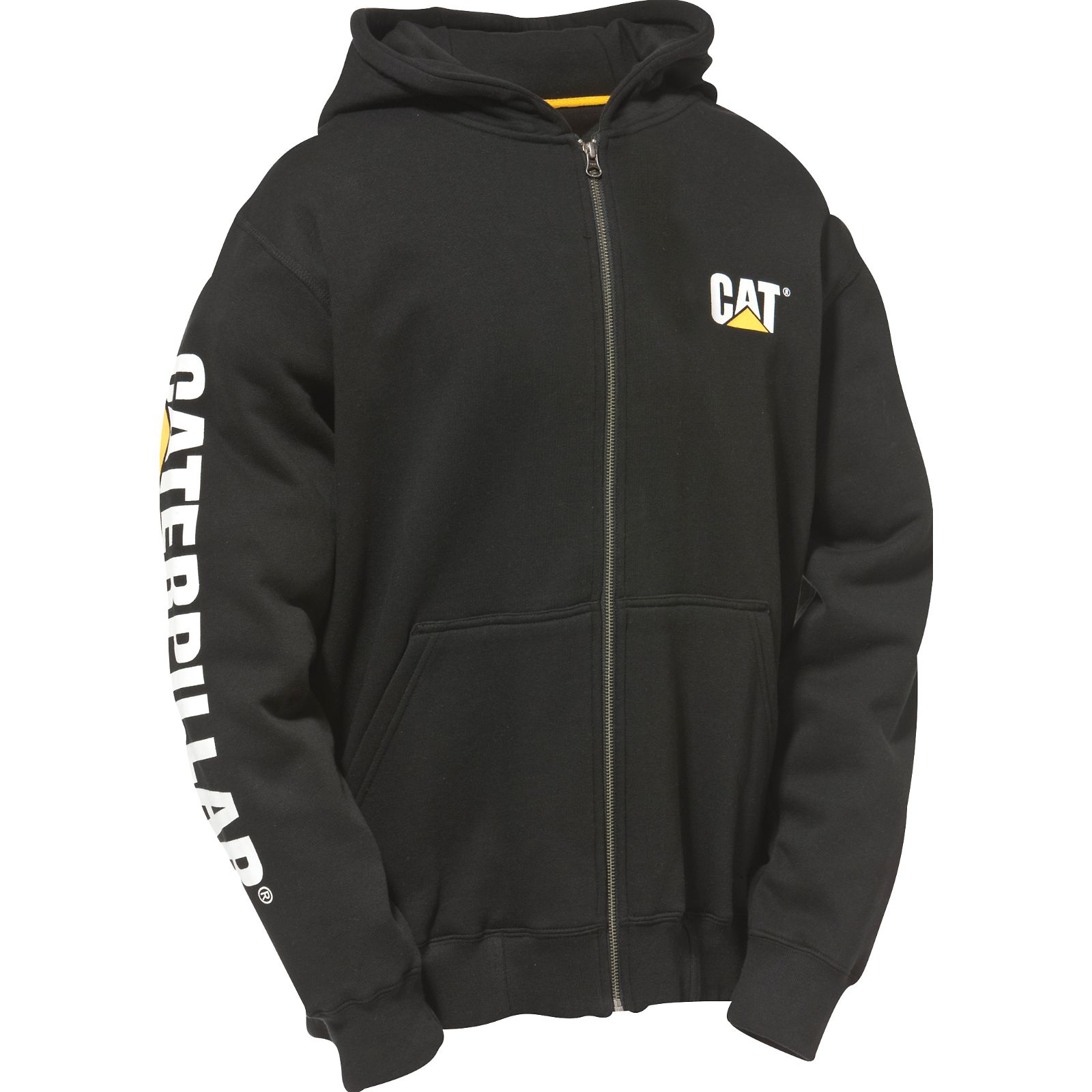 Sudaderas Caterpillar Full Zip Encapuchado Hombre Negras | Argentina-VZBQF4609