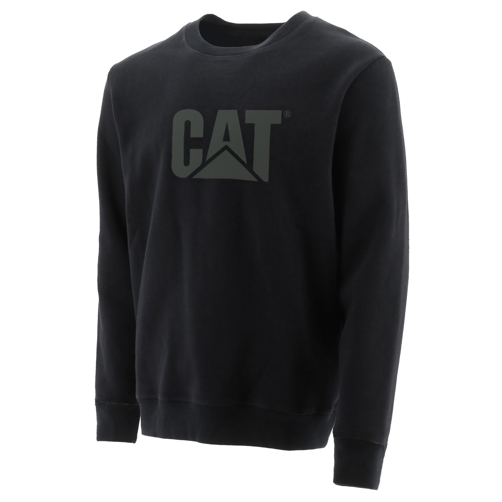 Sudaderas Caterpillar Trademark Logo Crewneck Hombre Negras | Argentina-IPZKW1984