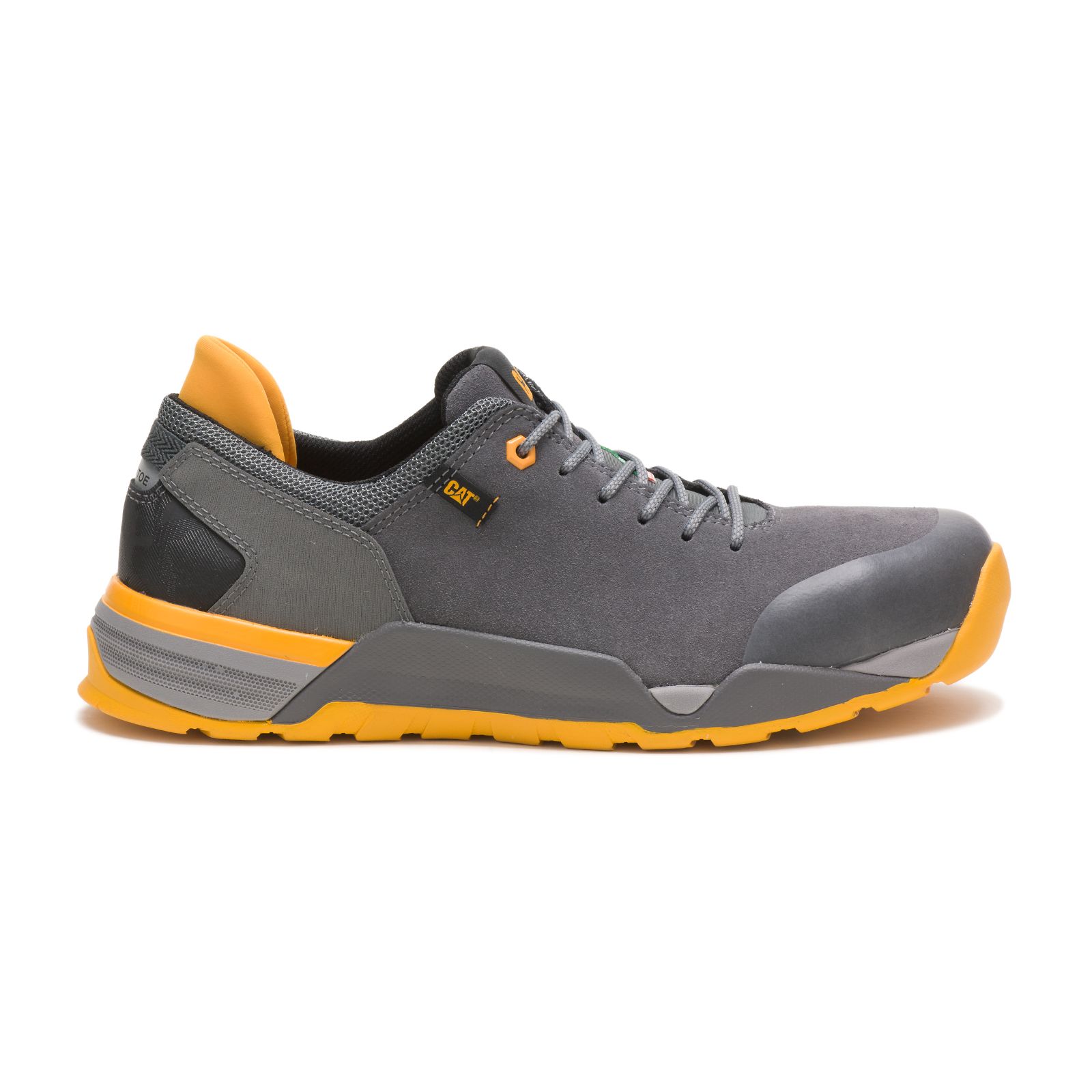 Zapatos De Trabajo Caterpillar Sprint Gamuza Alloy Puntera Csa Hombre Gris Naranjas | Argentina-UEKB